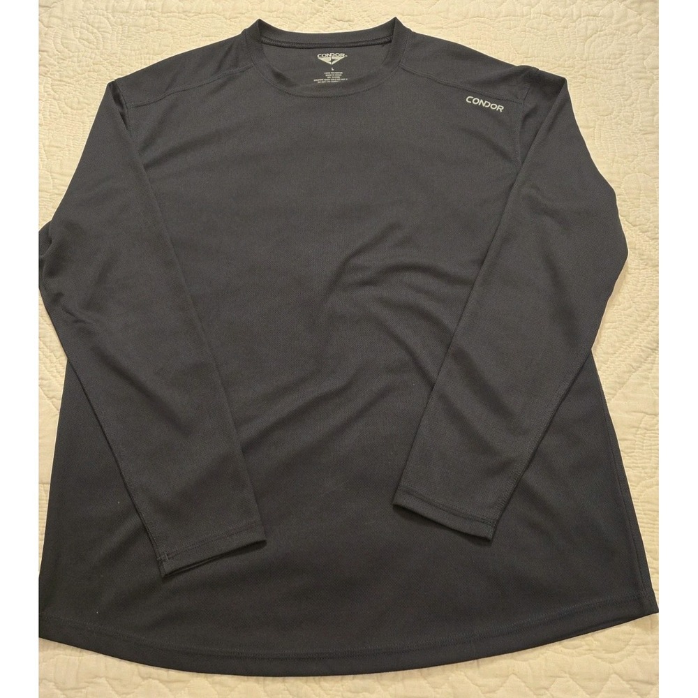 Condor 144081 Tactical Long Sleeve  Crew Neck Shirt L Navy Blue EUC